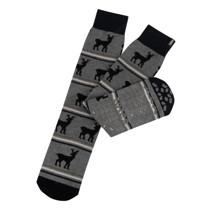 totes toasties® Mens Original Novelty Slipper Socks Stag Extra Image 2
